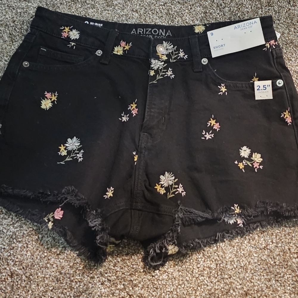 Black Jean Shorts